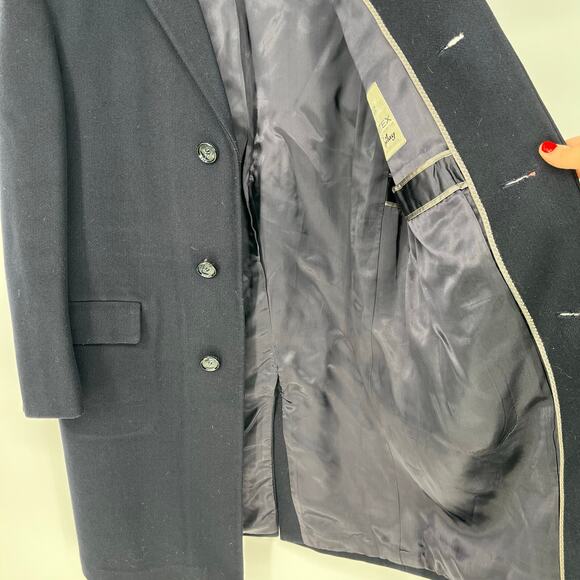 Reine Schurwolle Pure Wool Overcoat, Made in Germany, Size 46 - Picture 5 of 11